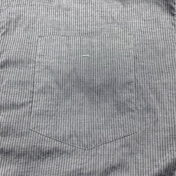 Calvin Klein Button Up Shirt Men Large L Slim Fit Gray Formal Dress Shirt Stripe - Picture 2 of 7